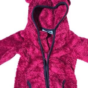 Pulse Deep Magenta Fleece Fluffy Warm Jacket size 12 months